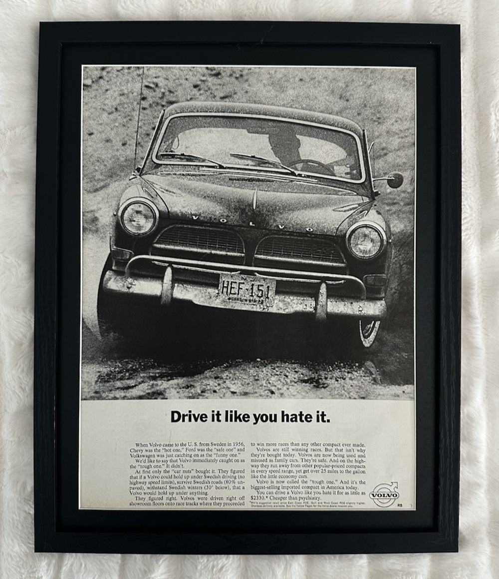 Framed 1964 Print Sales Ad Advertisement Art Car Automobile VOLVO